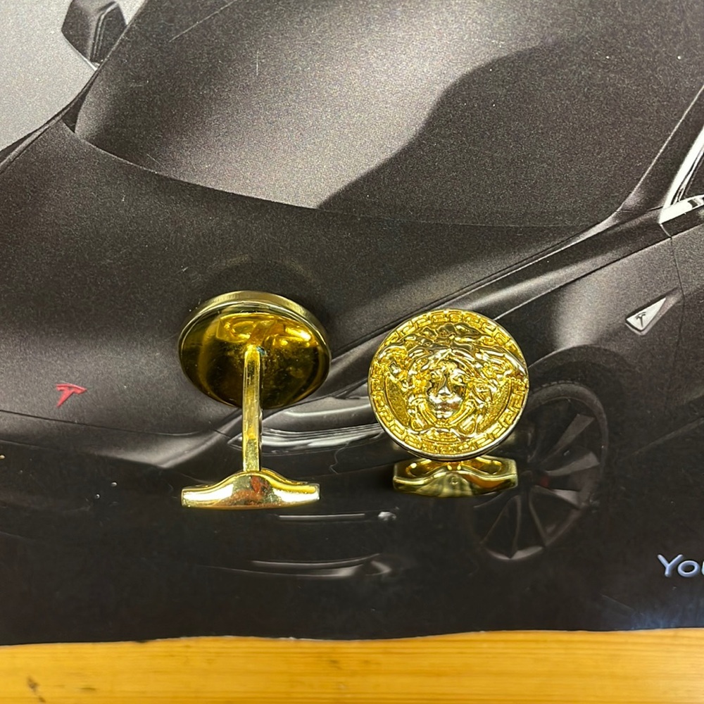Versace yellow gold cufflinks